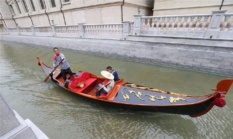 威尼斯貢多拉游船 歐式木船廠家定制貢多拉觀光游船 威尼斯剛朵拉