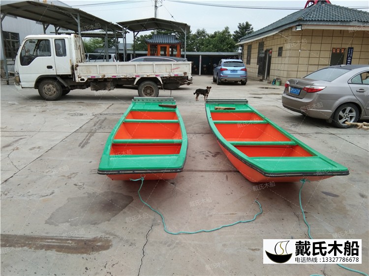 4.6米玻璃鋼漁船 河道保潔用 可加裝推進機器