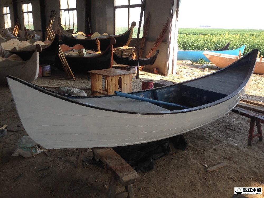 4米兩頭尖尖的裝飾船 歐式手劃木船 戶外景觀裝飾用的小木船