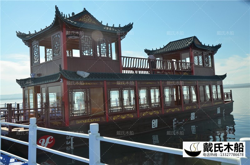 內蒙古烏蘭察布景區定制16米雙層畫舫船